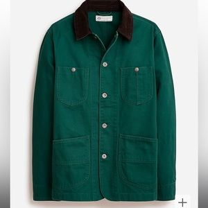 NWT J. Crew Wallace Barnes lightweight twill chore jacket medium hunter green